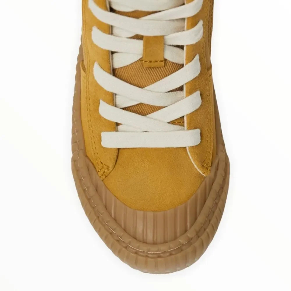 ZARA Kids | Mustard | CONTRASTING HI-TOP SNEAKERS - Picture 5 of 8